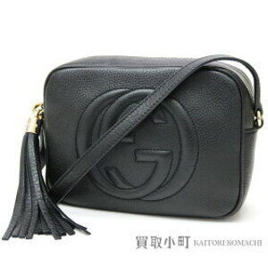 Gucci Soho Black Disco Bag Tassel Interlocking GG Crossbody Bag Fringe